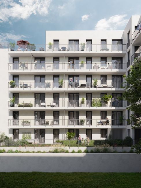 Budapest belvárosi 6. kerület új építésű lakások terasszal parkolóval